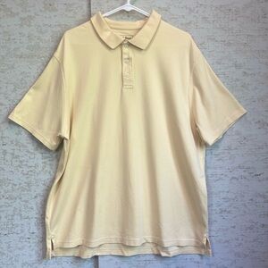 L.L. Bean Men's Traditional Fit Pale Yellow Polo Shirt Sz XL Classic Knit Prep